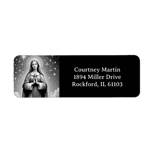 Virgin Mary Adress Label Return Address Label (Front)