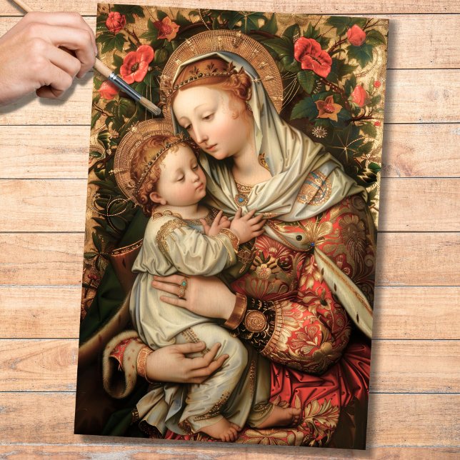 Virgin Mary And Baby Jesus 2 Decoupage Paper (Creator Uploaded)