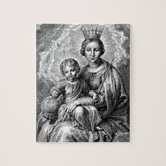 Virgin Mary and baby Jesus Christ Jigsaw Puzzle (Vertical)