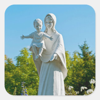 Virgin Mary and Baby Jesus in Remagen Square Sticker