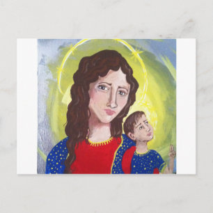Virgin Mary and Baby Jesus Postcard