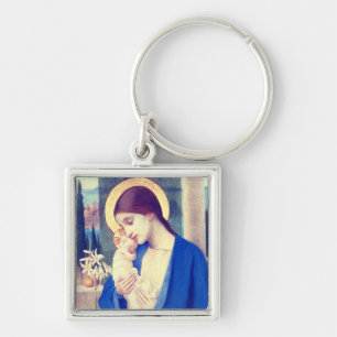 Virgin Mary and Child by Marianne Stokes Key Ring