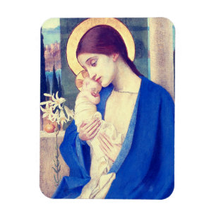 Virgin Mary and Child by Marianne Stokes Magnet
