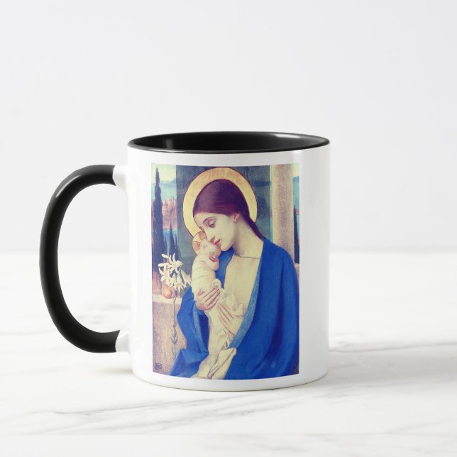 Virgin Mary and Child by Marianne Stokes Mug (Left)