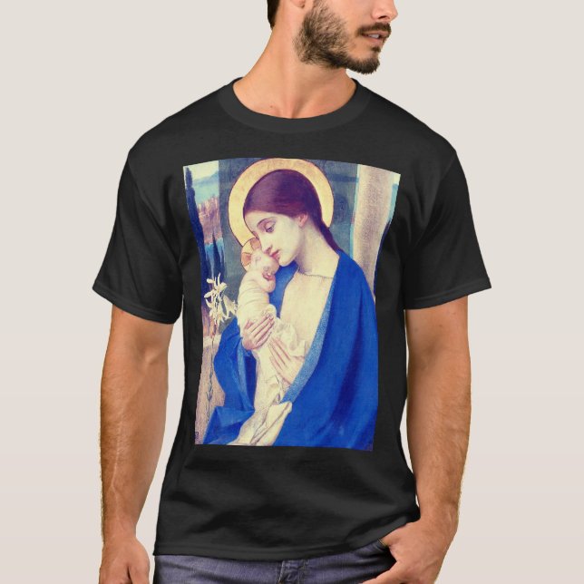 Virgin Mary and Child by Marianne Stokes T-Shirt (Front)