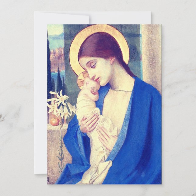 Virgin Mary and Child by Marianne Stokes Thank You Card (Front)