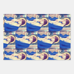 Virgin Mary and Child by Marianne Stokes Wrapping Paper Sheet