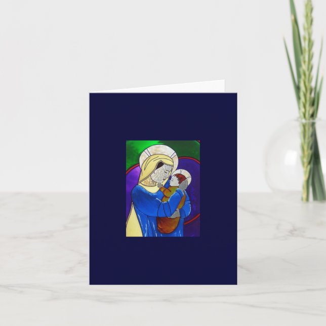 Virgin Mary and Child Holiday Card (Front)