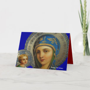 Virgin Mary and Child Jesus Holiday Card
