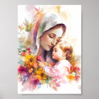 Virgin Mary and Child Jesus Madonna Blessed Mother