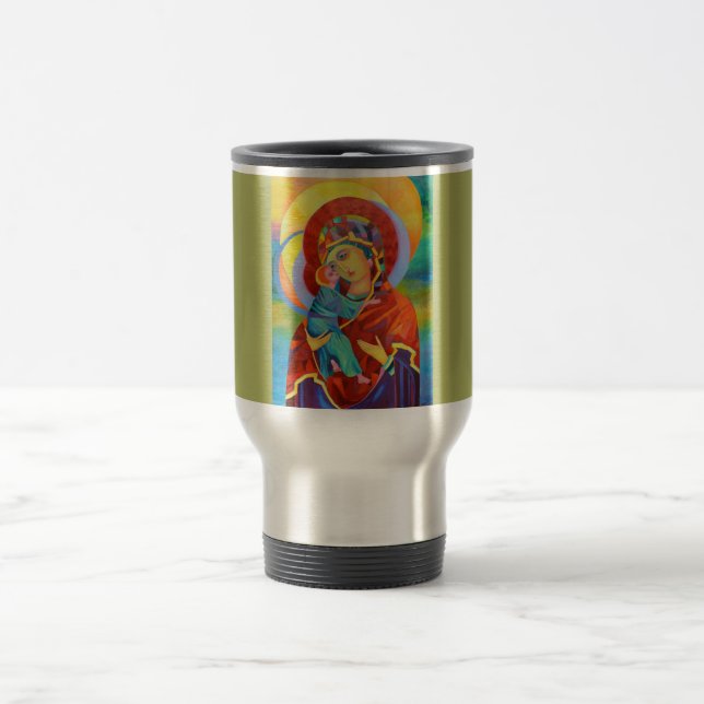 Virgin Mary and Child Our Lady Travel Mug (Center)