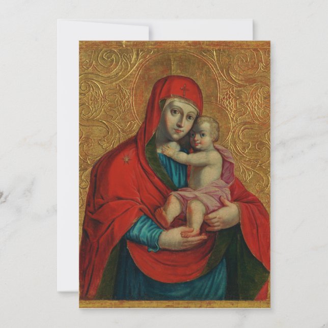 Virgin Mary and Jesus Child by Jan Rombauer Invitation (Front)