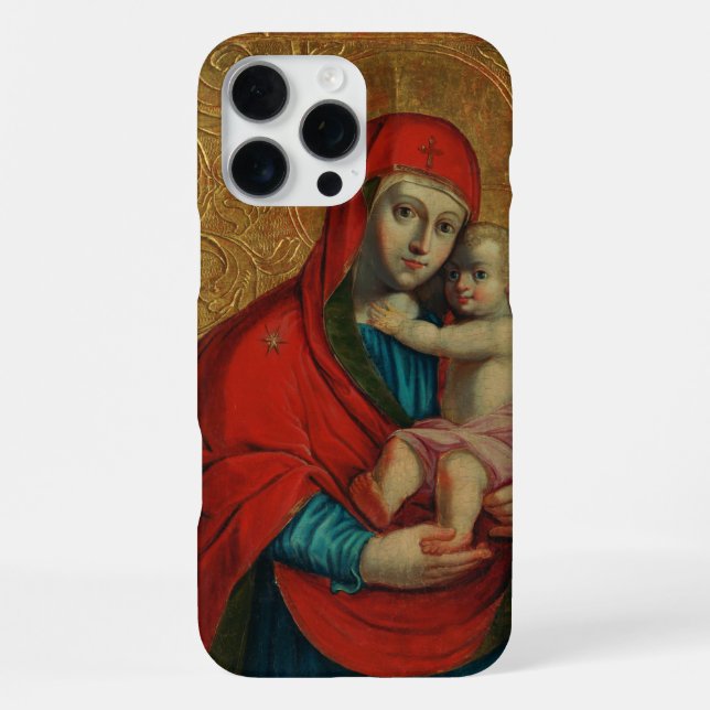 Virgin Mary and Jesus Child by Jan Rombauer iPhone Case (Back)