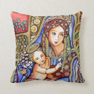 Virgin Mary and Jesus Child Cushion