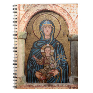 Virgin Mary And Jesus Mosaic Notebook