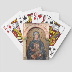 Virgin Mary And Jesus Mosaic Playing Cards