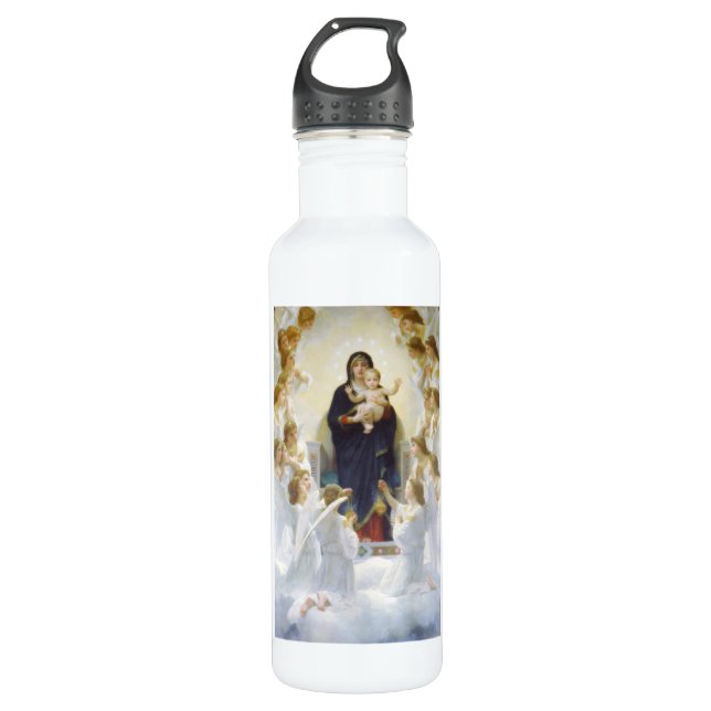 Virgin Mary and Jesus with angels 710 Ml Water Bottle (Front)