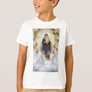Virgin Mary and Jesus with angels T-Shirt
