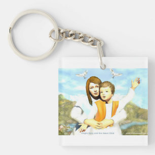 Virgin Mary and the Child Jesus     Key Ring