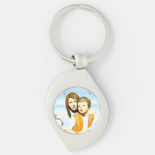 Virgin Mary and the Child Jesus Key Ring