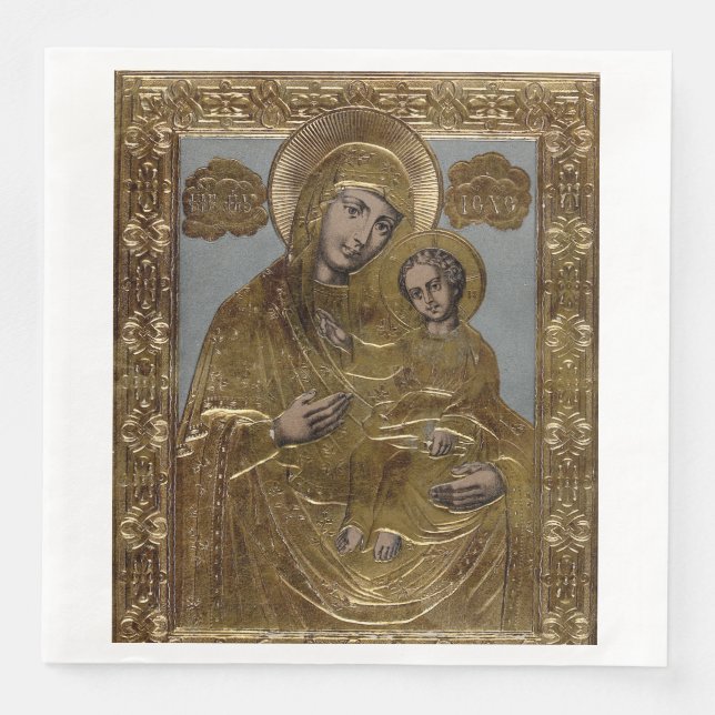 Virgin Mary and The Christ Child Elegant Napkin (Front)