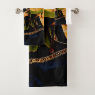 Virgin Mary by Jan van Eyck Bath Towel Set