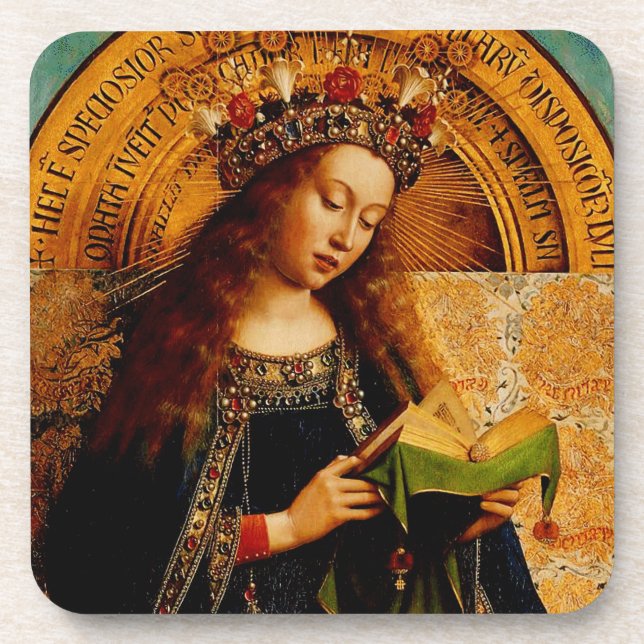 Virgin Mary by Jan van Eyck Coaster (Front)