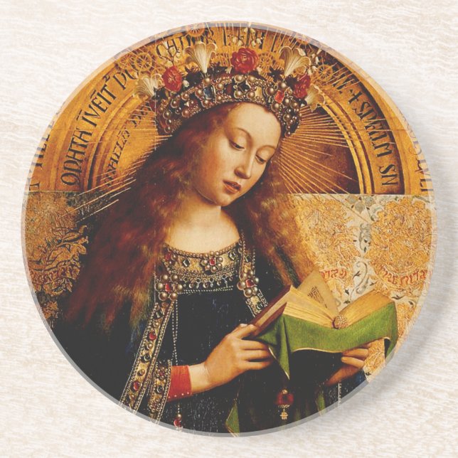 Virgin Mary by Jan van Eyck Coaster (Front)