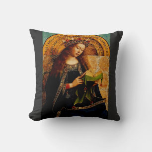 Virgin Mary by Jan van Eyck Cushion