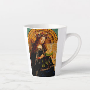 Virgin Mary by Jan van Eyck Latte Mug