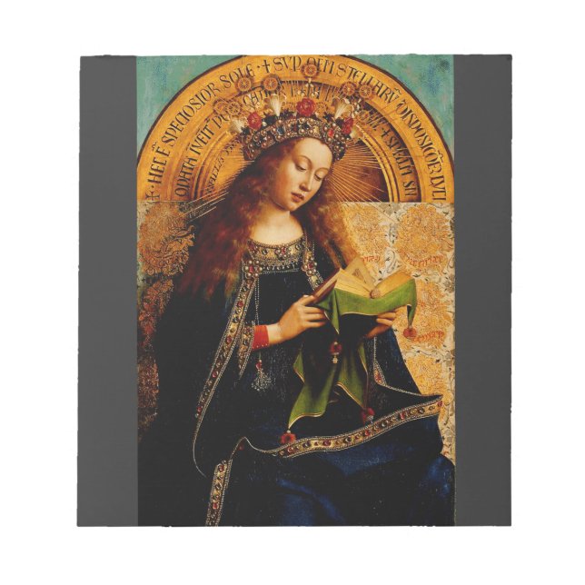 Virgin Mary by Jan van Eyck Notepad (Front)
