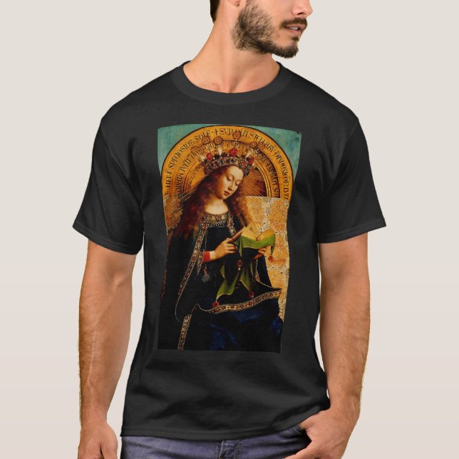 Virgin Mary by Jan van Eyck T-Shirt (Front)