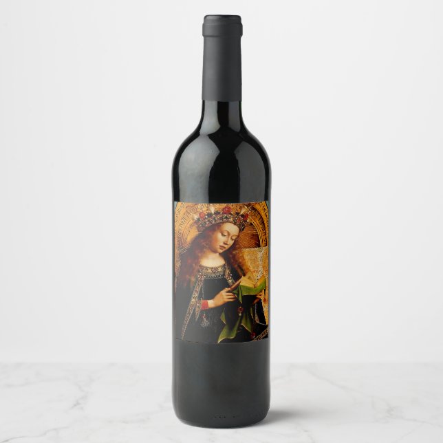 Virgin Mary by Jan van Eyck Wine Label (Front)