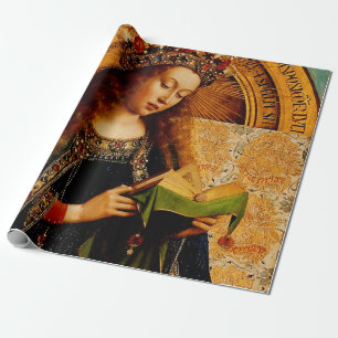 Virgin Mary by Jan van Eyck Wrapping Paper