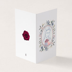 Virgin Mary Catholic Condolence Thank You Cards