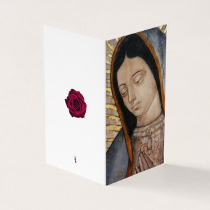 Virgin Mary Catholic Condolence Thank You Cards
