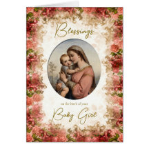 Virgin Mary Catholic Congratulations New Baby Card