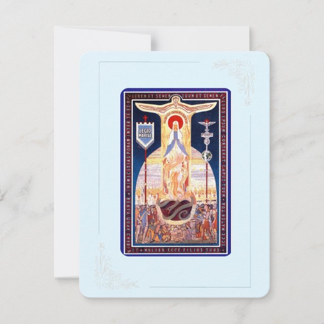 Virgin Mary Catholic Funeral Memorial Holy Card (Front)