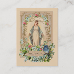 Virgin Mary Catholic Funeral Memorial Holy Card -