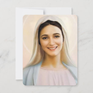 Virgin Mary Catholic Funeral Memorial Holy Card