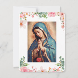 Virgin Mary Catholic Funeral Memorial Holy Card