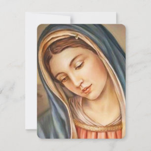 Virgin Mary Catholic Funeral Memorial Holy Card
