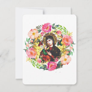 Virgin Mary Catholic Funeral Memorial Holy Card