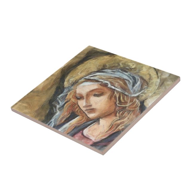 Virgin Mary Ceramic Tile (Side)