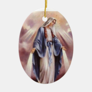 VIRGIN MARY CERAMIC TREE DECORATION