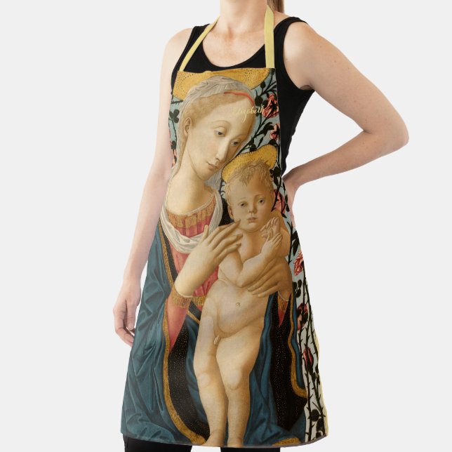 Virgin Mary Child Jesus Vintage Art Artist Painter Apron (Insitu)