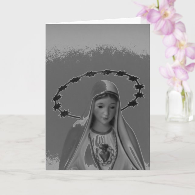 Virgin Mary Christian Card (Orchid)