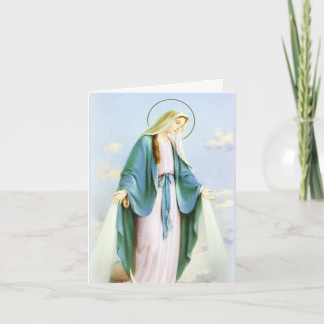 Virgin Mary Crescent MoonCard Card (Front)