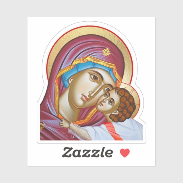 Virgin Mary Decal Theotokos (Sheet)