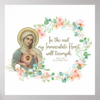 Virgin Mary Fatima Catholic Religious  Floral